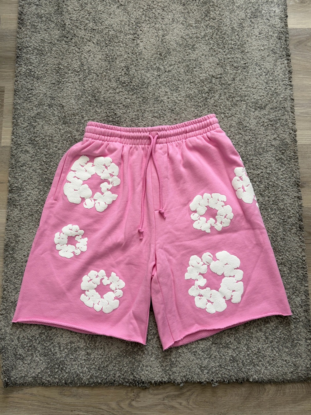Pink denim tears shorts